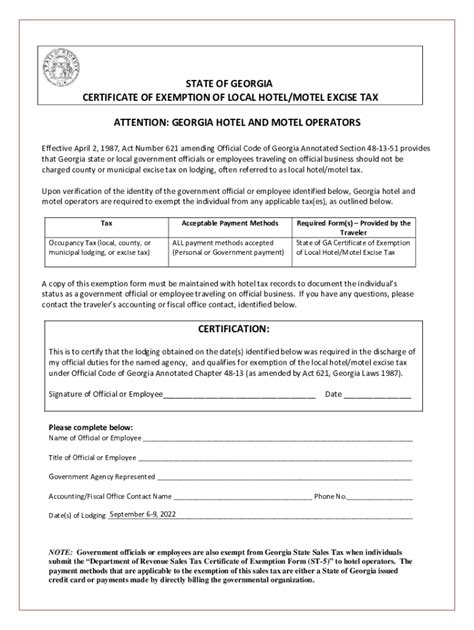 Fillable Online Louisiana Tax Exempt Form Hotel - Fill Online ...