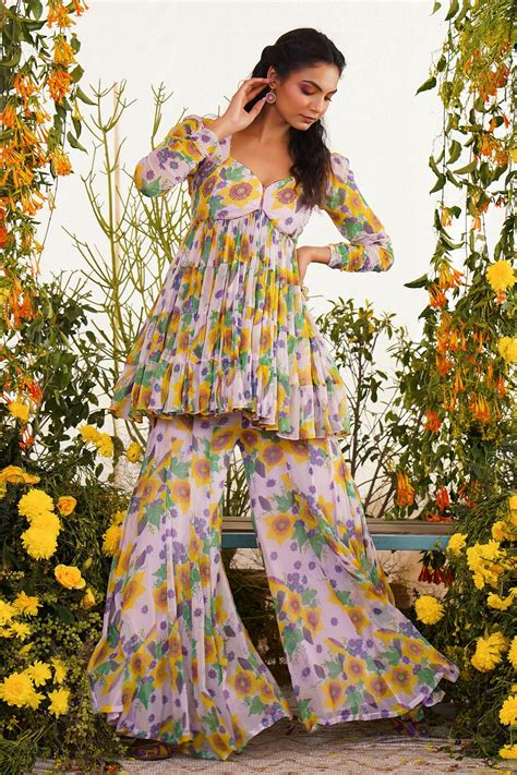 Buy Sayonee Gharara Set Of 2 Online in India | Baise Gaba