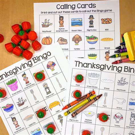 Printable Crayola Thanksgiving Bingo Boards - FREE Printable A-Z