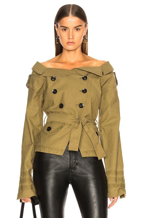 Marissa Webb Noah Washed Twill Jacket in Khaki Green | FWRD