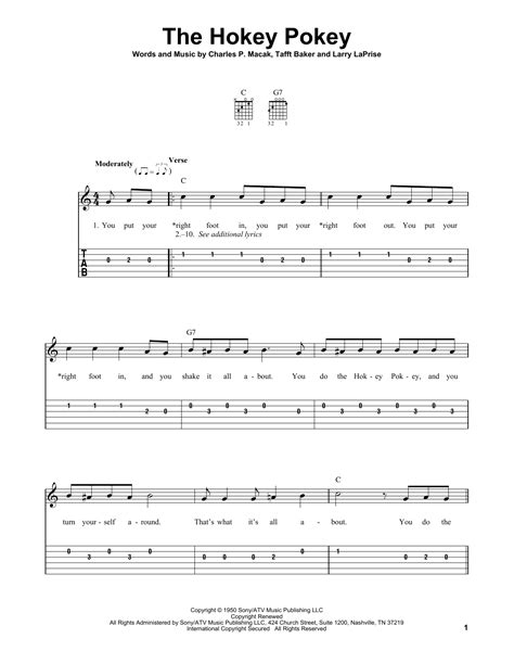 The Hokey Pokey by Larry LaPrise - Easy Guitar Tab - Guitar Instructor