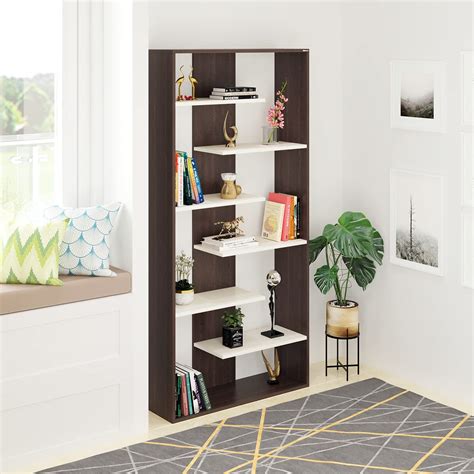 BLUEWUD Maxelle Engineered Wood Bookshelf Cabinet Book Rack Organizer ...