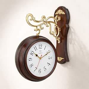 Buy Sehaz Artworks Double Sided Wall Clock for Hall | Wall Clock for ...