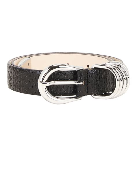 DEHANCHE Hollyhock Viper Belt in Black Viper & Silver | FWRD