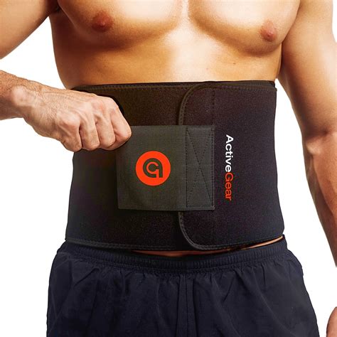 ActiveGear Premium Waist Trimmer Belt Slim Body Sweat Wrap for Stomach ...