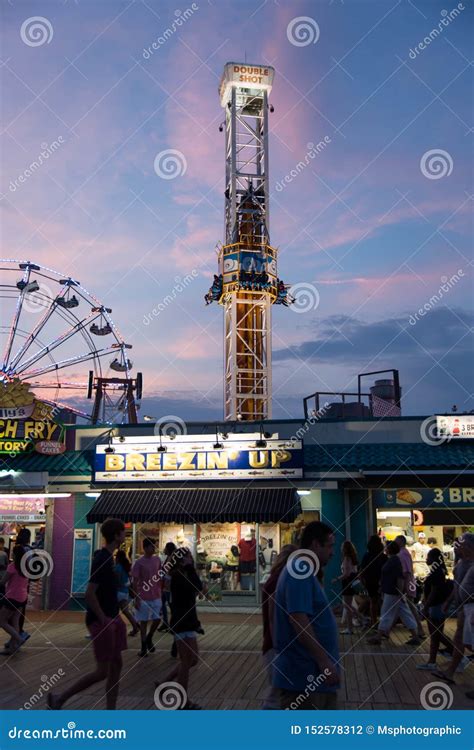 Amusement Park Rides at Ocean City Boardwalk Editorial Photography ...