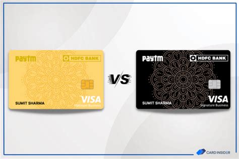 Paytm HDFC Bank Business Credit Card Vs Paytm HDFC Bank SELECT Business ...