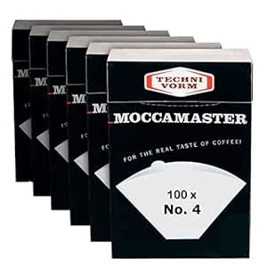 Technivorm Moccamaster 85022 Moccamaster #4 Paper Filters, White (6 ...