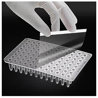 PCR Plate Sealing Film 100 Sheets 96 Well Clear Self Adhesive Film 83 x ...