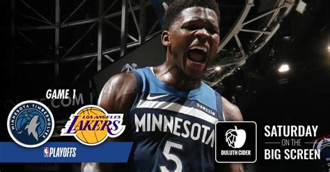 Wolves vs. Lakers Game 1 on the Big Screen, Duluth Cider, 19 April 2025 ...