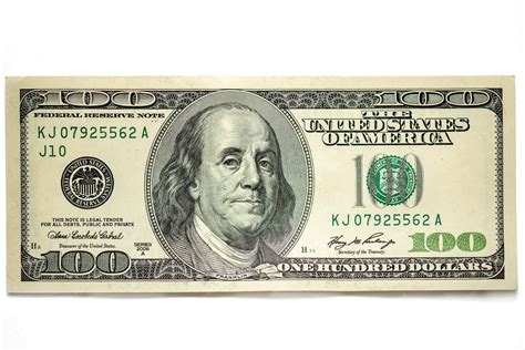 Premium Photo | Us 100 dollars banknote on white background