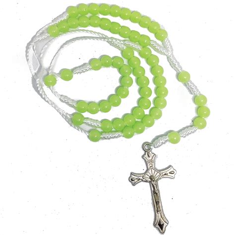 SBWC Glow in The Dark Catholic Praying Thread Rosary | Radium Color ...
