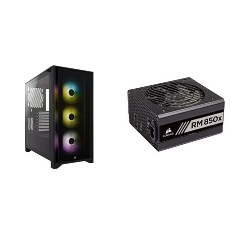 Buy Corsair iCUE 4000X RGB Mid-Tower ATX PC Case - Black and RMX Series ...