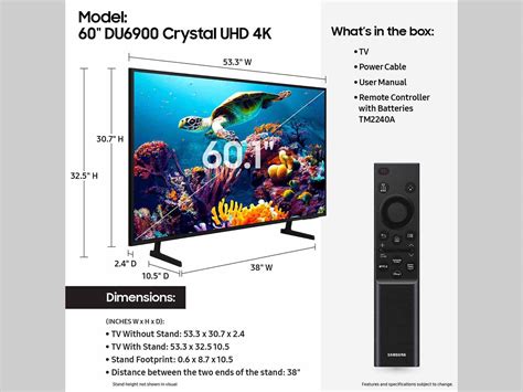 Customer Reviews: Samsung 60” Class DU6900 Series Crystal UHD 4K Smart ...