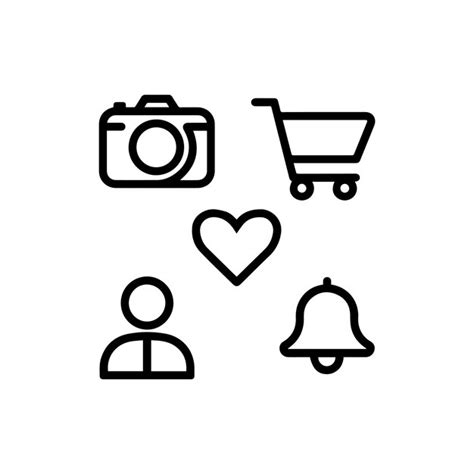 Simple and elegant icons | Premium Vector