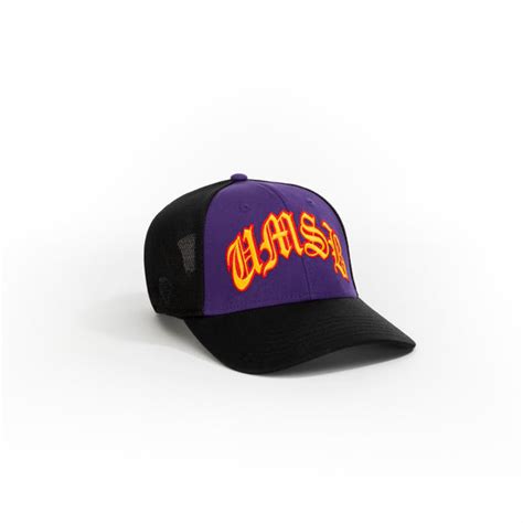 Voltage Purple Black Baseball Trucker Cap with Mesh Back | Urban Monkey ...