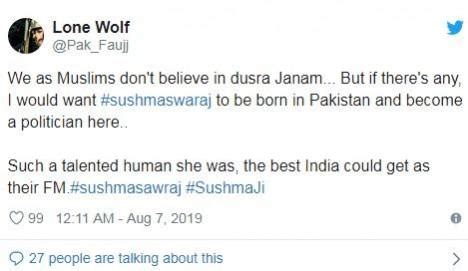 Thanks for ensuring medical visas: Pakistani citizens mourn Sushma ...