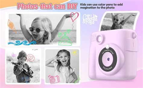 CADDLE & TOES Instant Print Camera for Kids, Christmas Birthday Gifts ...