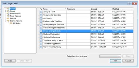 Results summarisation using reports and extracts in Nvivo