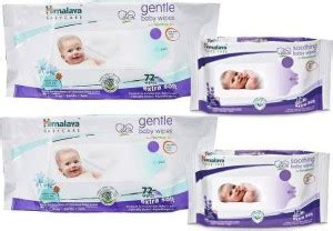 HIMALAYA Gentle Baby Wipes ( 72 Napkins With 12 soothing napkin) Price ...