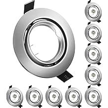 Buy 10x Modern GU10 Downlights for Ceiling, Round Brushed Metal Frame ...