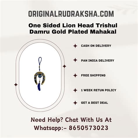 Buy Gold Plated Mahakal Shiva Genuine Leather kada Online – Original ...