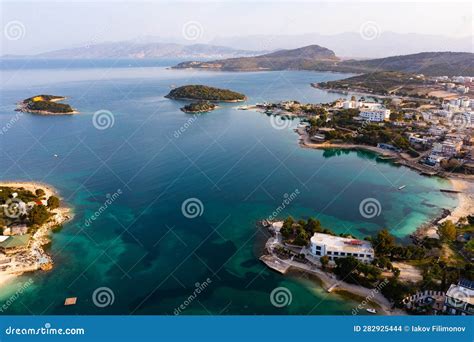 Aerial Photo of Albanian Village Ksamil Stock Photo - Image of vacation ...