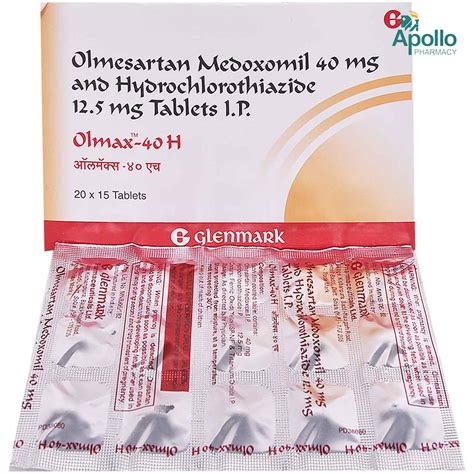 Olmax-40 H Tablet 15's Price, Uses, Side Effects, Composition - Apollo ...