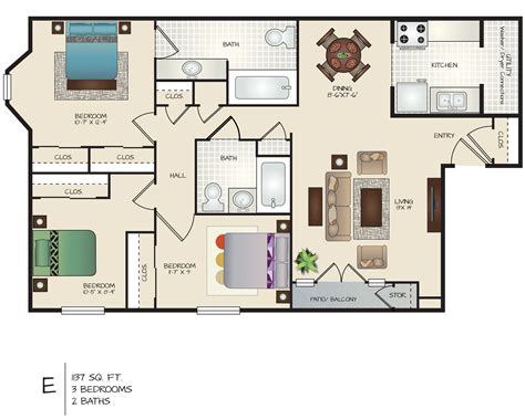 Famous Floor Plan For 3 Bedroom 2 Bath House References - Urban ...