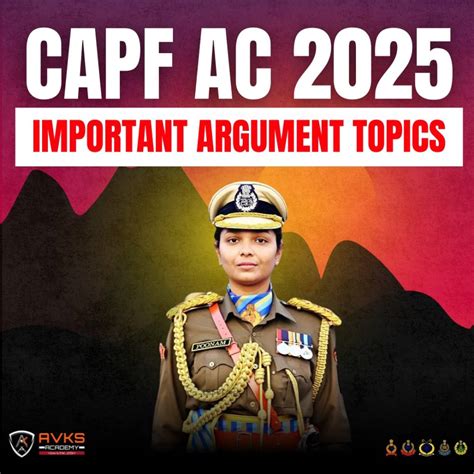 50 Most Important Argument Writing Topics for CAPF AC 2025 Exam