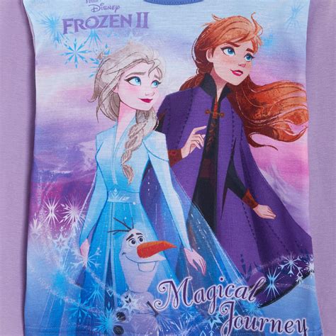 Girls Frozen 2 Pyjamas Kids Full Length Elsa Anna Olaf Matching Pjs Set ...
