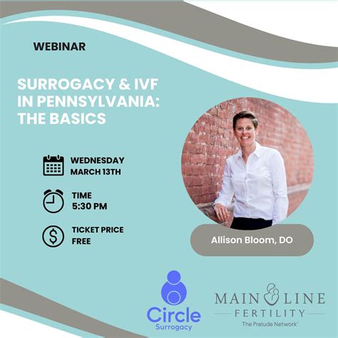Join Circle Surrogacy and Main Line Fertility's Dr. Bloom on March 13 ...