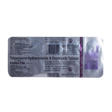 Etotol 150mg Tablet | Uses, Side Effects, Price | Apollo Pharmacy