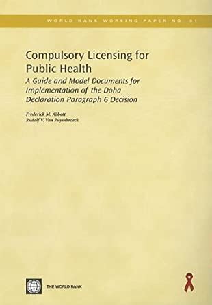 Buy Compulsory Licensing for Public Health: A Guide And Model Documents ...