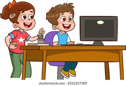Kid On Computer Stock Image 的图像结果