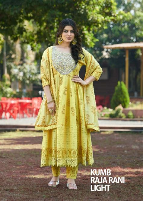 Seriema Kumb Raja Rani Light Wholesale Heavy Shiffli Readymade Suits ...