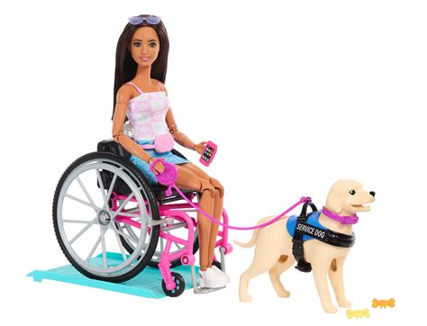Barbie fashionistas doll and scooter travel playset with pet puppy and ...
