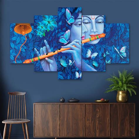 Saumic Craft Set of Five Framed Wall Painting for Home Decoration ...