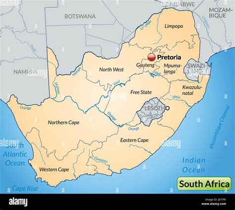 South Africa Borders : Political Map of South Africa – ZCENOQ