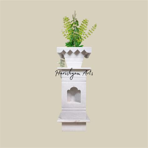36" Marble Tulsi Pot with Base