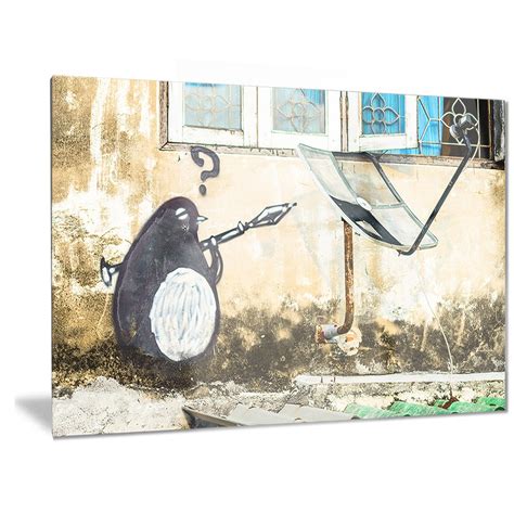 Penguin with Rpg - Street Art Graffiti Metal Wall Art - MT6942 - 28x12 ...