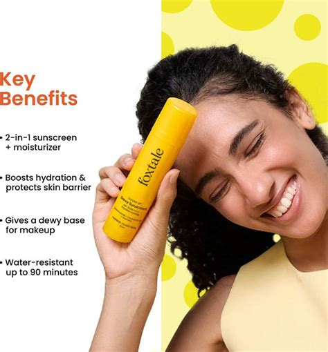 Foxtale Sunscreen - SPF 70 PA++++ Niacinamide Sunscreen for Dewy ...