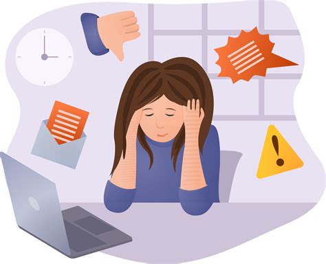 Woman Stressed At Work