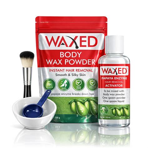 WAXED™ Body Wax Powder Waxing Kit for Women | Instant Hair Removal | P ...