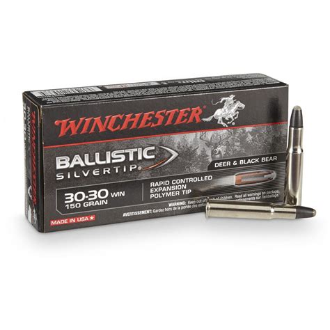 Winchester Ballistic Silvertip .30-30 ammo Winchester BST 150 Grain
