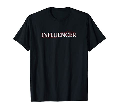 Buy Influencer Aesthetic Social Media Minimal Influencer Word T-Shirt ...