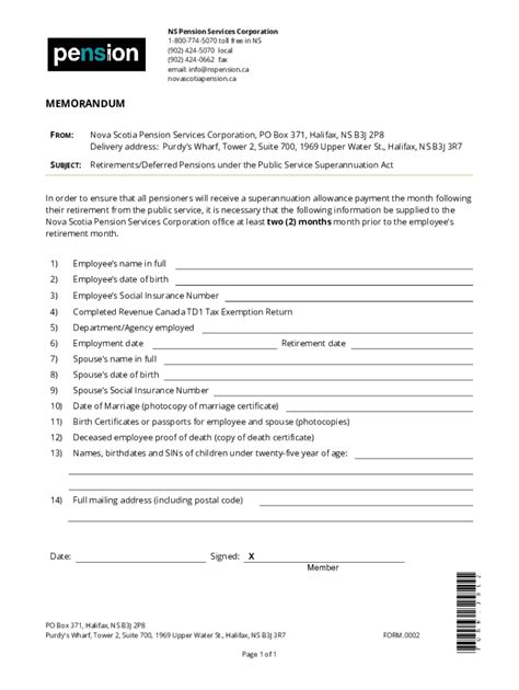 Fillable Online The plans we manageNova Scotia Pension Services ...