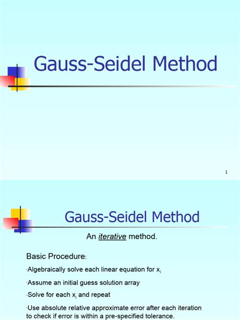 Image result for Gauss-Seidel Method Using Excel