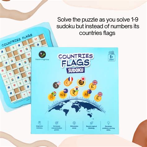 iLearnNgrow Countries Flag Sudoku | Available at The Mom Store