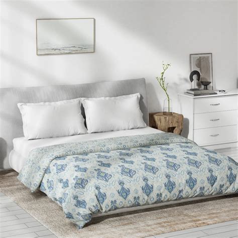 Buy Ddecor Paisley 100% Cotton Reversible Blue Double Dohar Online at ...